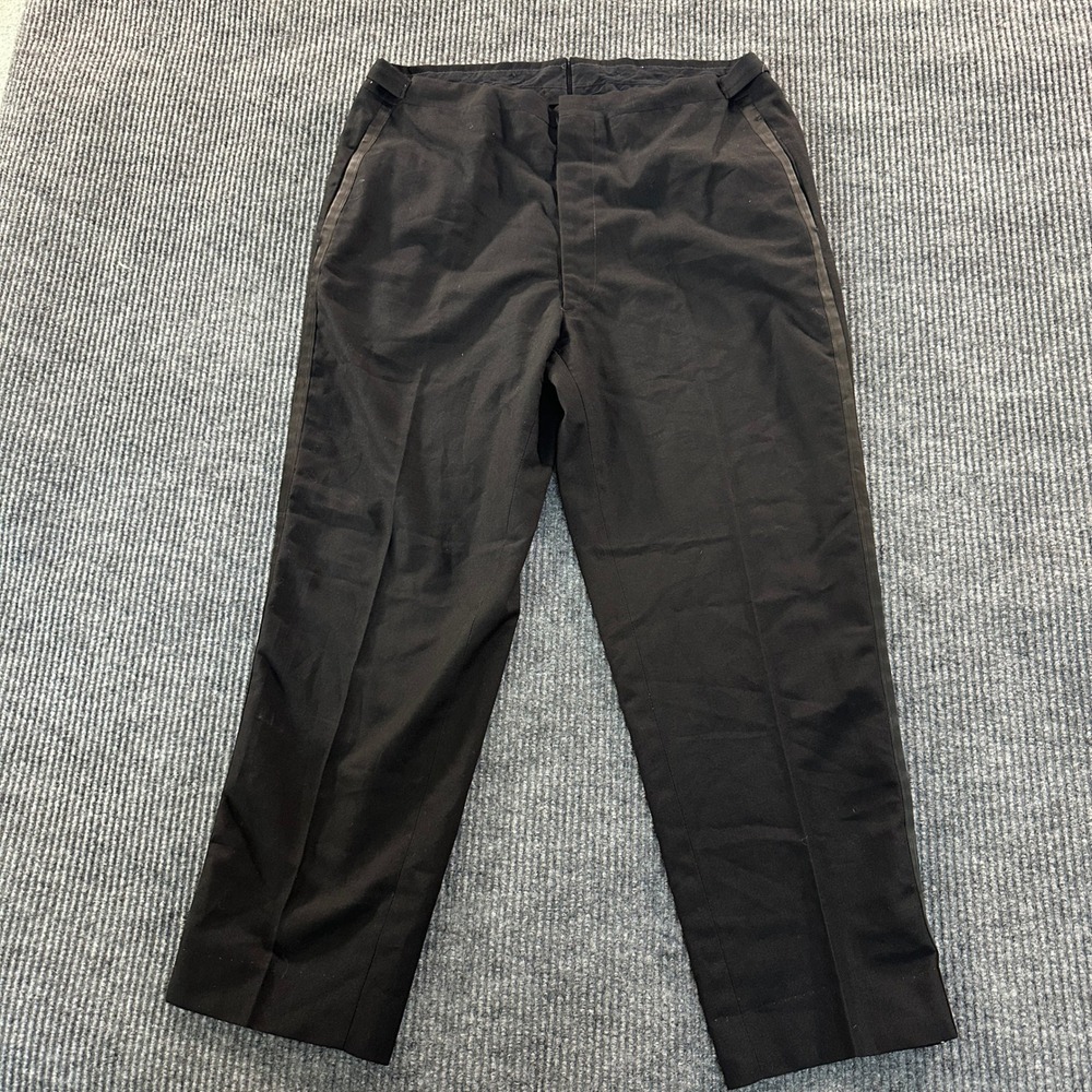 Unbranded Mens Vintage Tuxedo Dress Pants 32x26 Black Satin Side Stripe